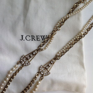 J. Crew pearl and chain necklace